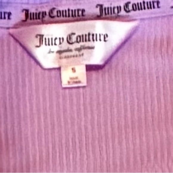 Juicy Couture Pink Rhinestone Logo Pajama Set | Small Y2K - flaw - Picture 3 of 6